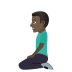 🧎🏿‍♂️ man kneeling: dark skin tone display on JoyPixels